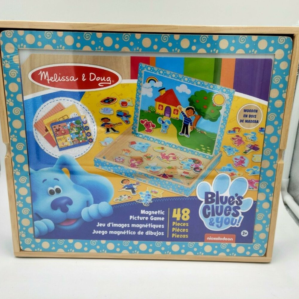 Melissa & Doug Blue's Clues & You! Wooden Magnetic Picture Game (48 Pieces)